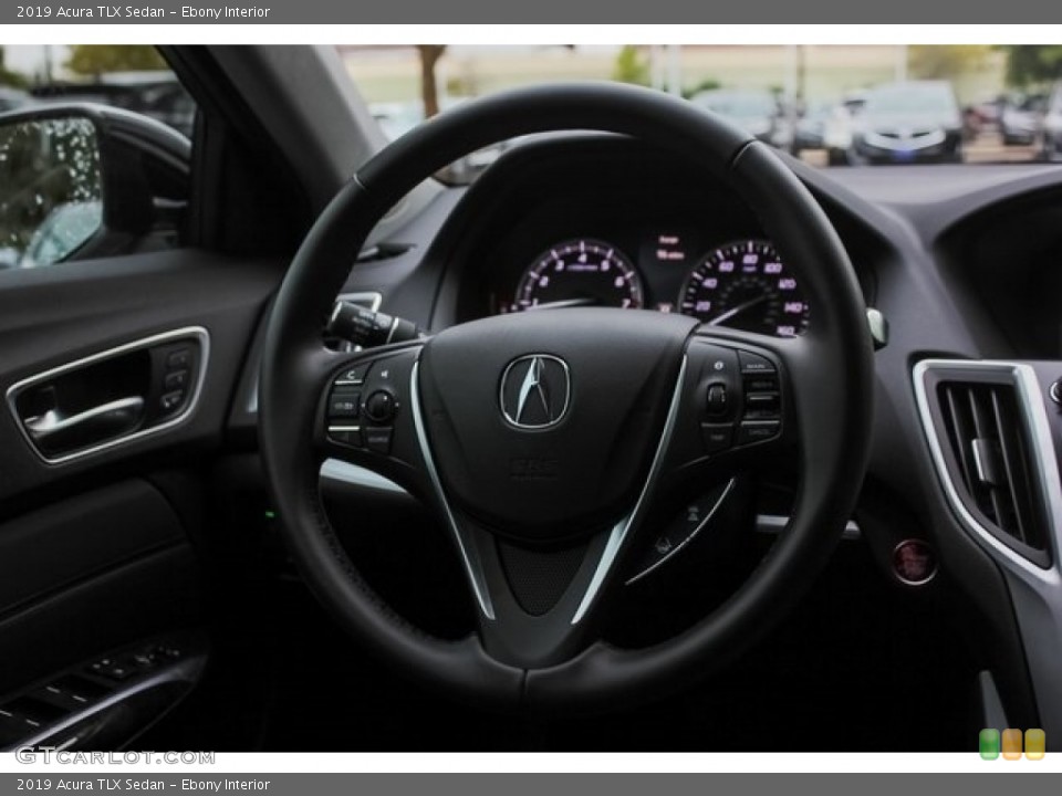 Ebony Interior Steering Wheel for the 2019 Acura TLX Sedan #129965458