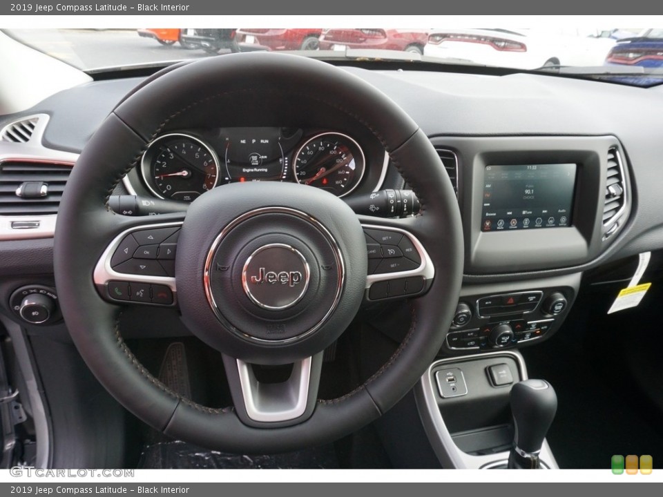 Black Interior Steering Wheel for the 2019 Jeep Compass Latitude #129965932