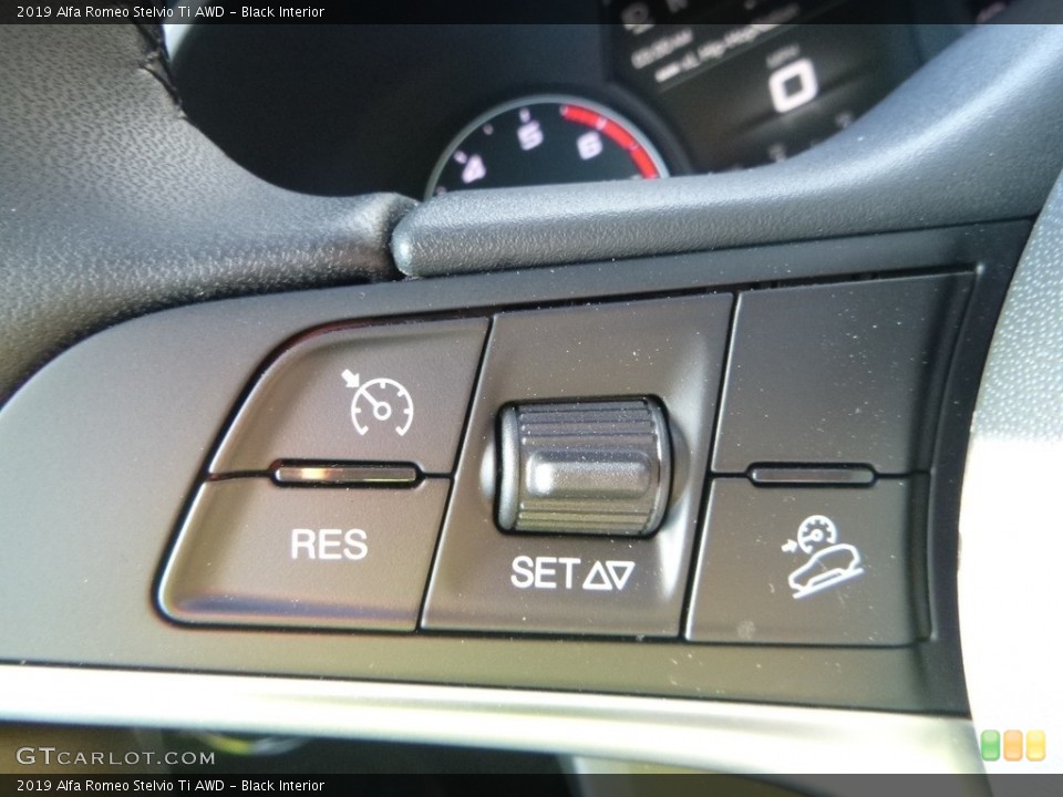 Black Interior Steering Wheel for the 2019 Alfa Romeo Stelvio Ti AWD #129970279