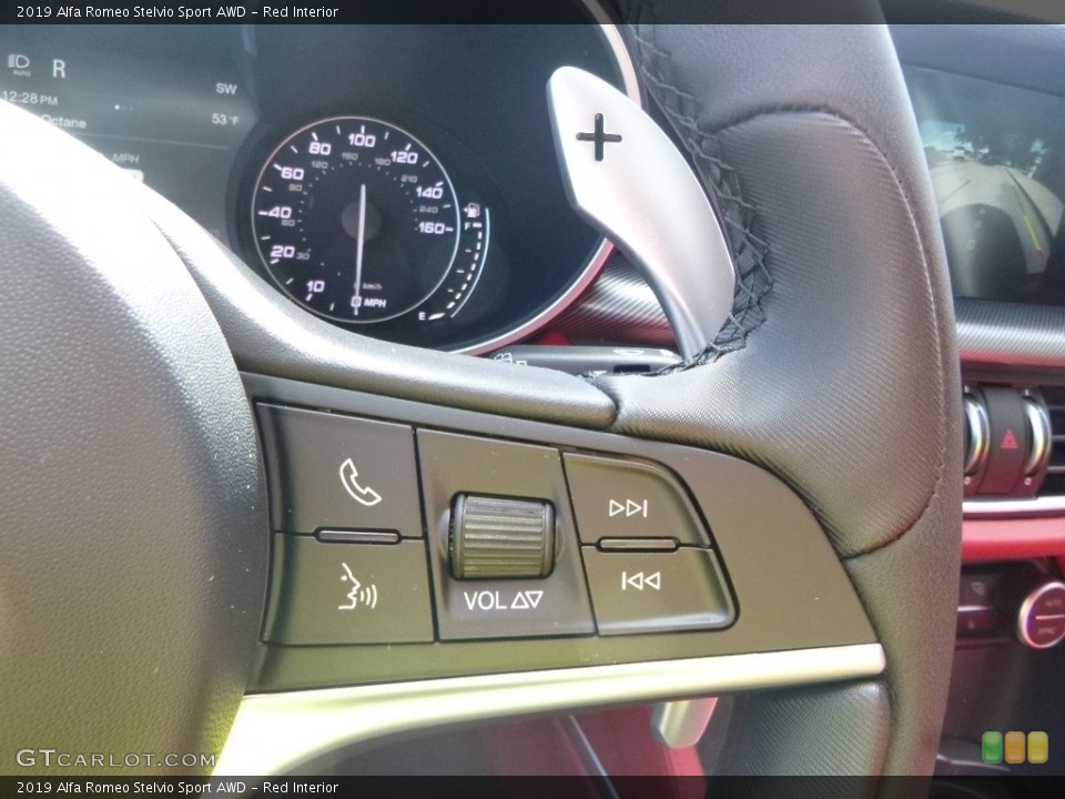 Red Interior Steering Wheel for the 2019 Alfa Romeo Stelvio Sport AWD #129970873