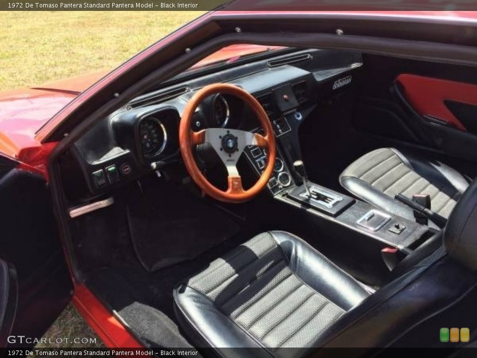 Black 1972 De Tomaso Pantera Interiors