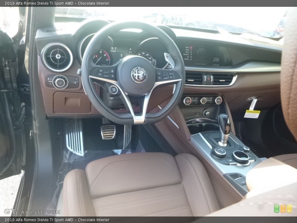 Chocolate Interior Photo for the 2019 Alfa Romeo Stelvio Ti Sport AWD #129973150