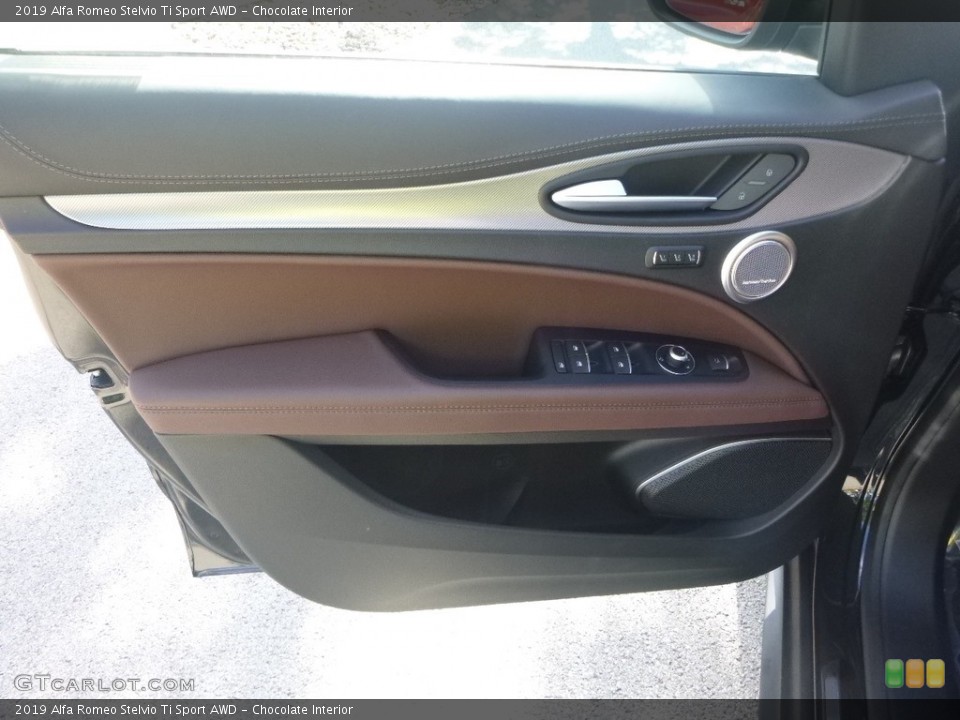 Chocolate Interior Door Panel for the 2019 Alfa Romeo Stelvio Ti Sport AWD #129973177