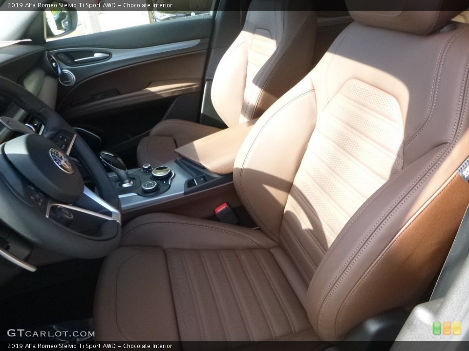 Chocolate Interior Front Seat for the 2019 Alfa Romeo Stelvio Ti Sport AWD #129973201
