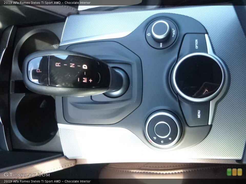 Chocolate Interior Transmission for the 2019 Alfa Romeo Stelvio Ti Sport AWD #129973378