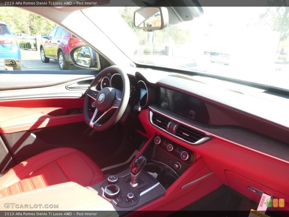 Red Interior Dashboard for the 2019 Alfa Romeo Stelvio Ti Lusso AWD #129974467