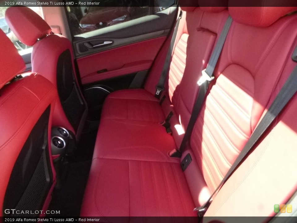 Red Interior Rear Seat for the 2019 Alfa Romeo Stelvio Ti Lusso AWD #129974515