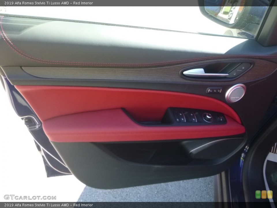 Red Interior Door Panel for the 2019 Alfa Romeo Stelvio Ti Lusso AWD #129974536