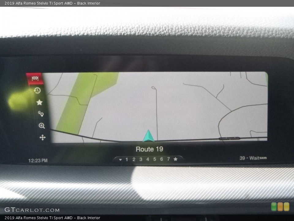 Black Interior Navigation for the 2019 Alfa Romeo Stelvio Ti Sport AWD #129976409