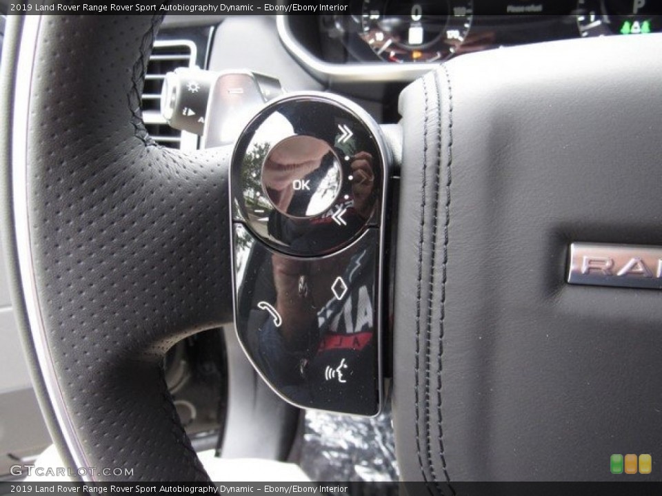 Ebony/Ebony Interior Steering Wheel for the 2019 Land Rover Range Rover Sport Autobiography Dynamic #129982009