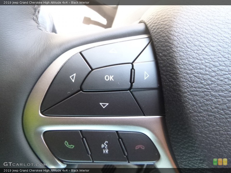 Black Interior Controls for the 2019 Jeep Grand Cherokee High Altitude 4x4 #129983264