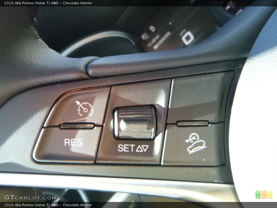 Chocolate Interior Steering Wheel for the 2019 Alfa Romeo Stelvio Ti AWD #129989995