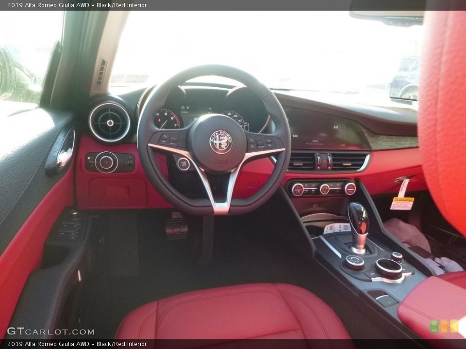 Black/Red Interior Dashboard for the 2019 Alfa Romeo Giulia AWD #129990703