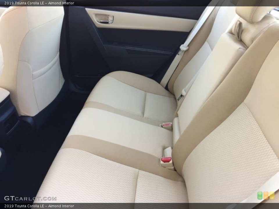 Almond Interior Rear Seat for the 2019 Toyota Corolla LE #129992809