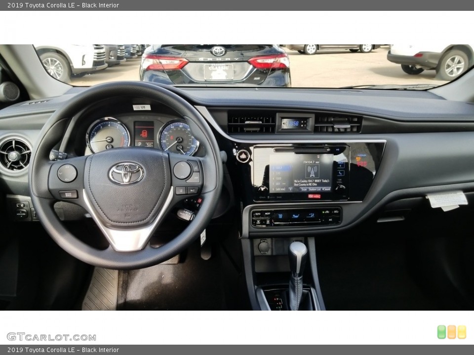 Black Interior Dashboard for the 2019 Toyota Corolla LE #129996011