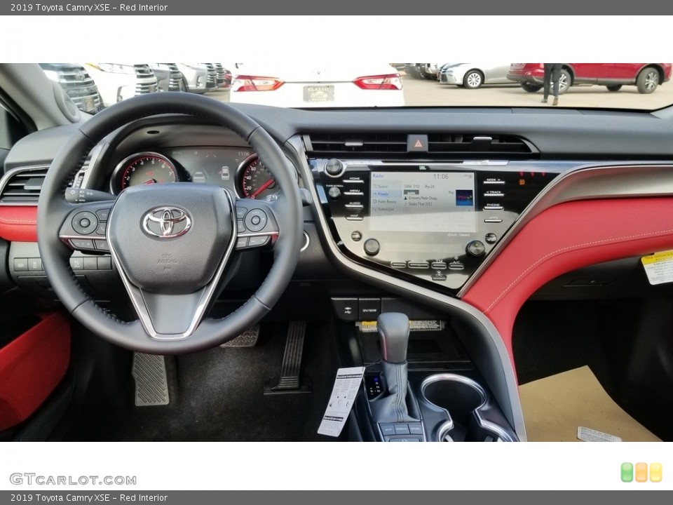 Red Interior Dashboard for the 2019 Toyota Camry XSE #129996114
