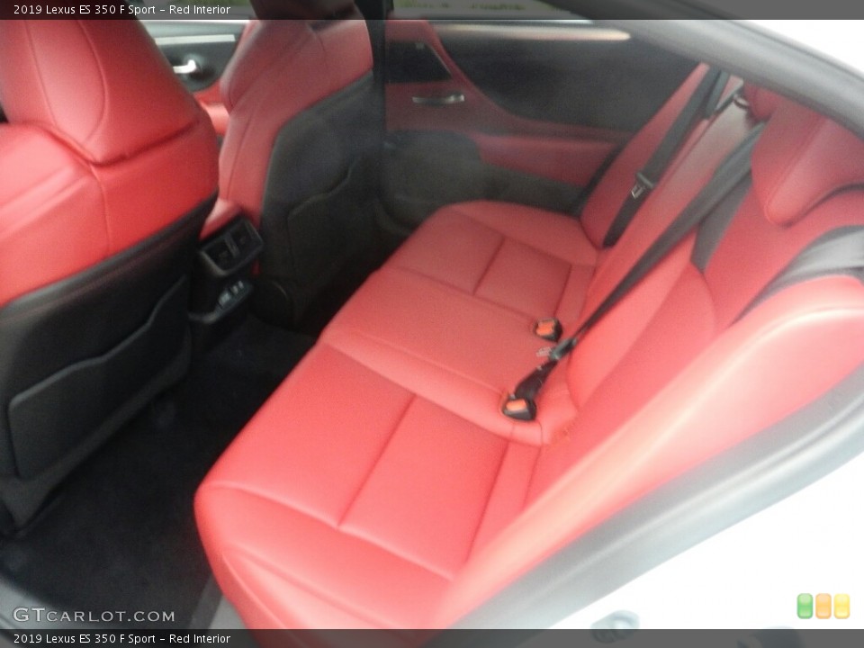Red Interior Rear Seat for the 2019 Lexus ES 350 F Sport #129997180