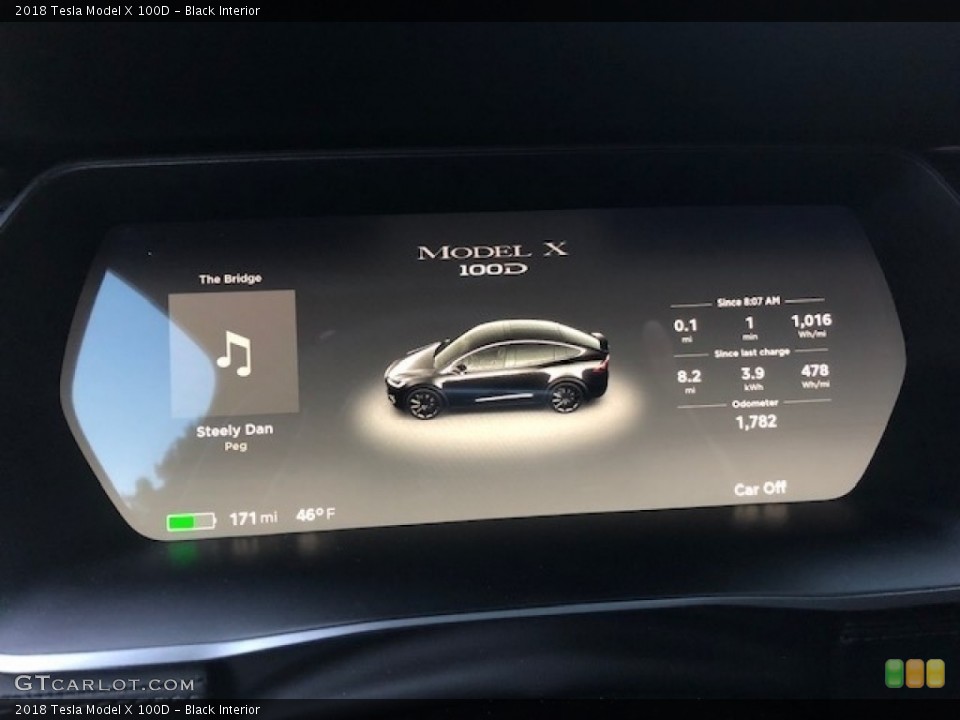 Black Interior Controls for the 2018 Tesla Model X 100D #130007969