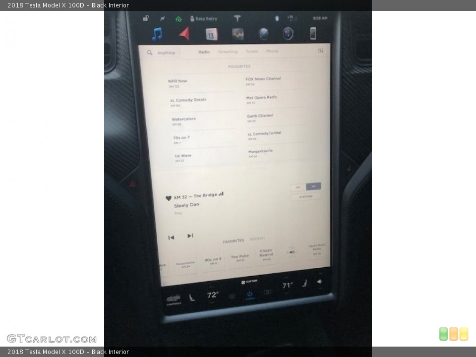 Black Interior Controls for the 2018 Tesla Model X 100D #130007985