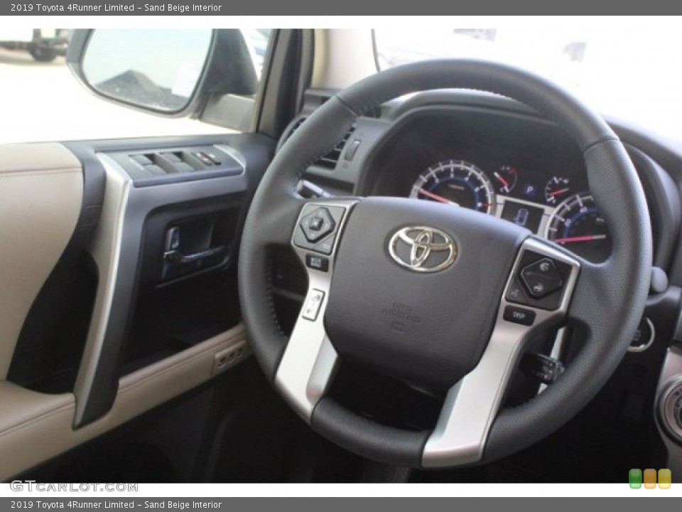 Sand Beige Interior Steering Wheel for the 2019 Toyota 4Runner Limited #130012113