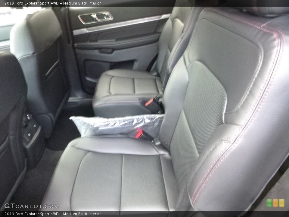 Medium Black Interior Rear Seat for the 2019 Ford Explorer Sport 4WD #130022230