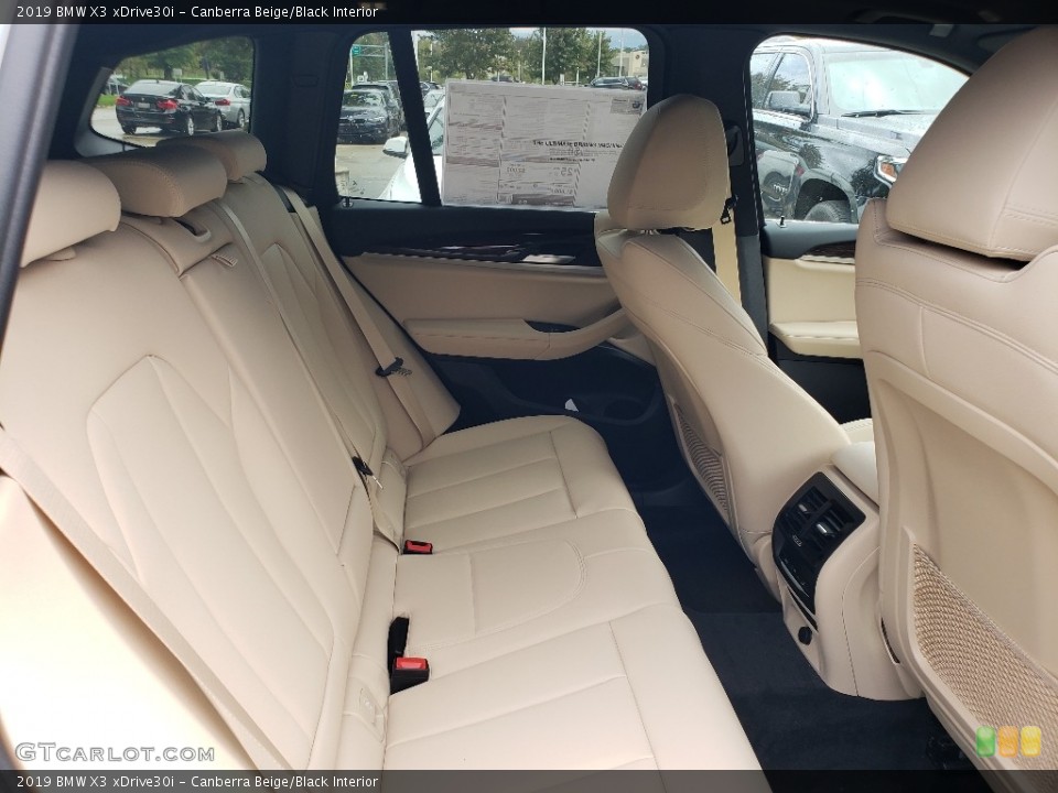 Canberra Beige/Black Interior Rear Seat for the 2019 BMW X3 xDrive30i #130022437