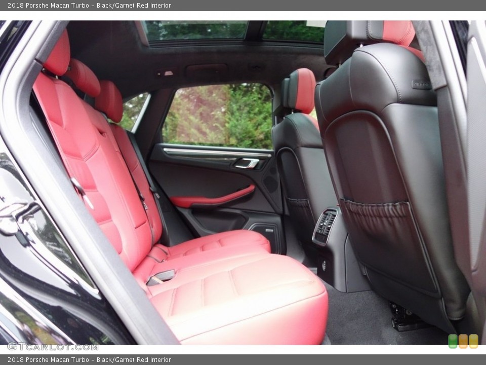 Black/Garnet Red Interior Rear Seat for the 2018 Porsche Macan Turbo #130023115