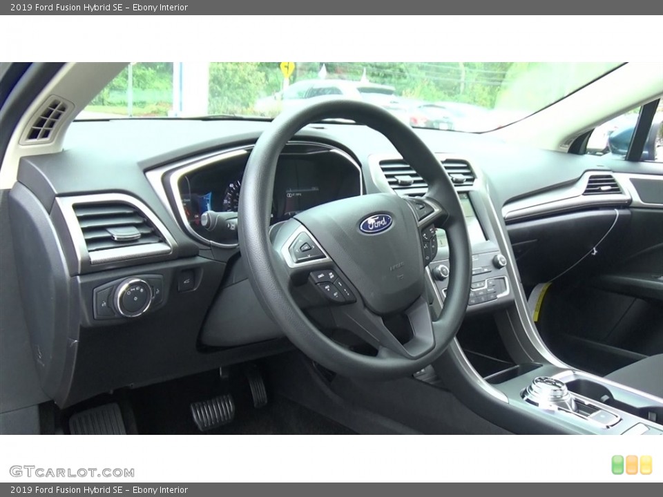 Ebony Interior Steering Wheel for the 2019 Ford Fusion Hybrid SE #130025236