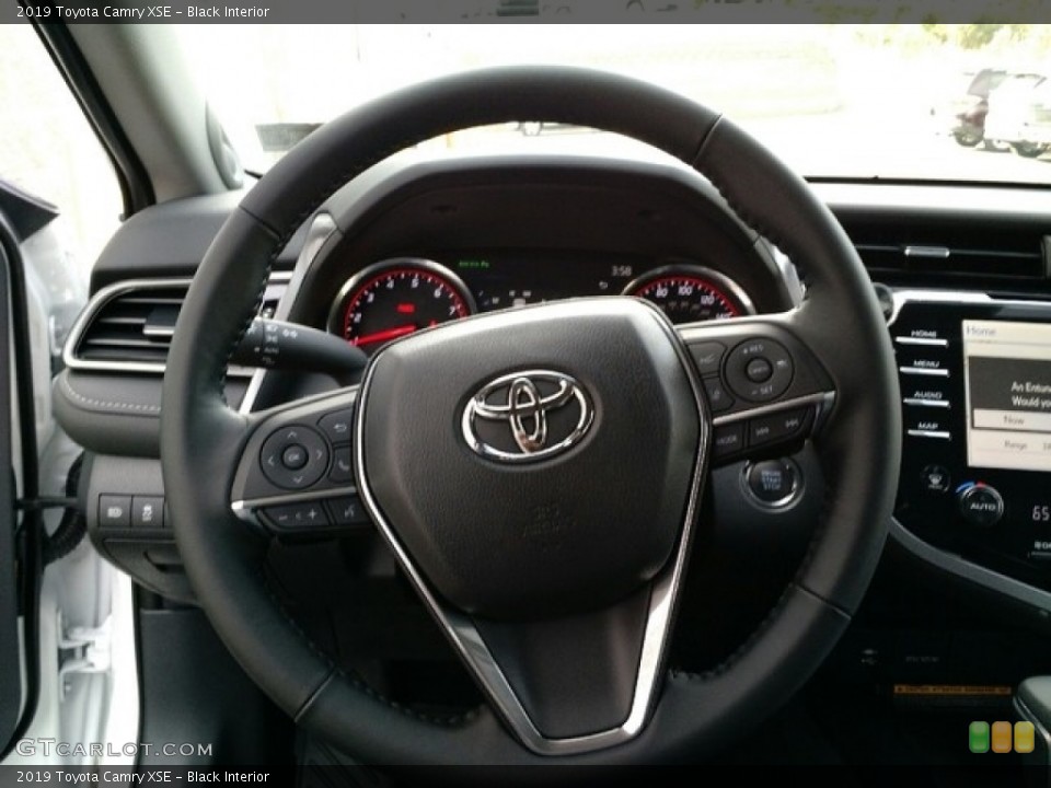 Black Interior Steering Wheel for the 2019 Toyota Camry XSE #130026862