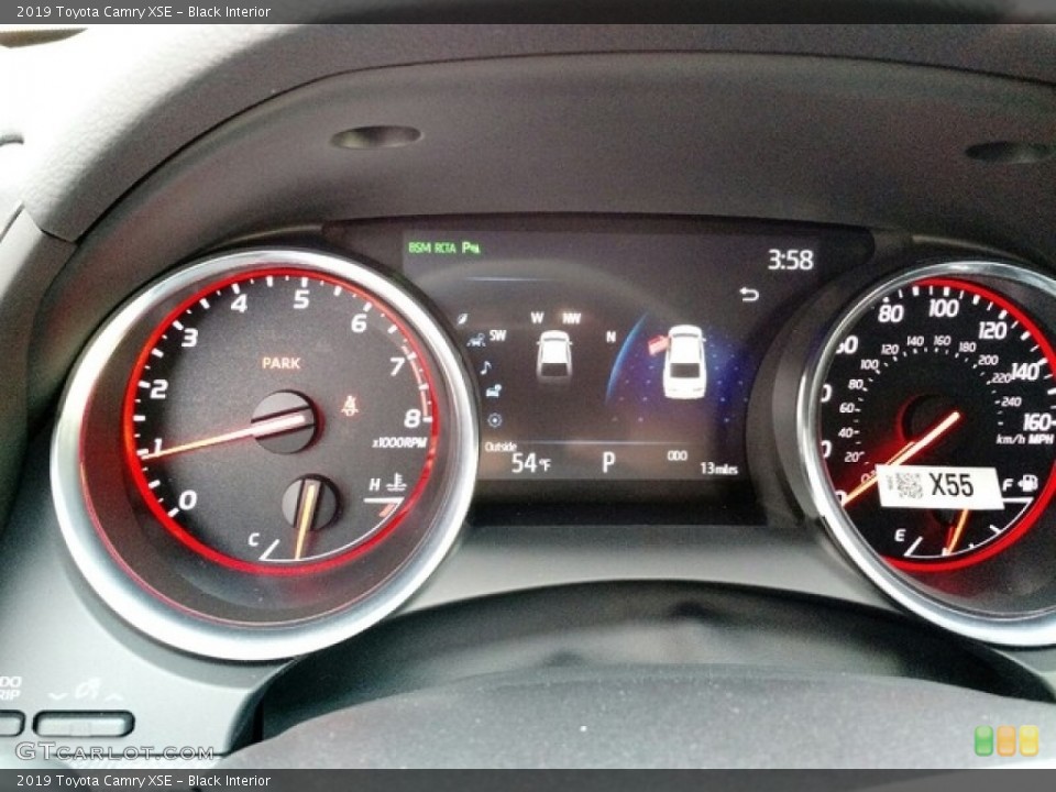 Black Interior Gauges for the 2019 Toyota Camry XSE #130026877