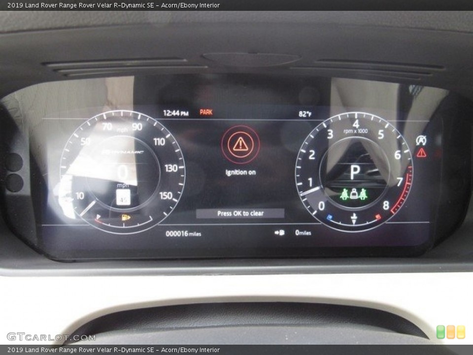 Acorn/Ebony Interior Gauges for the 2019 Land Rover Range Rover Velar R-Dynamic SE #130033444