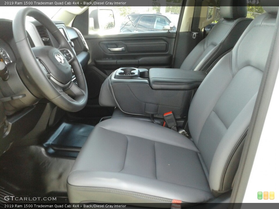 Black/Diesel Gray Interior Front Seat for the 2019 Ram 1500 Tradesman Quad Cab 4x4 #130042615