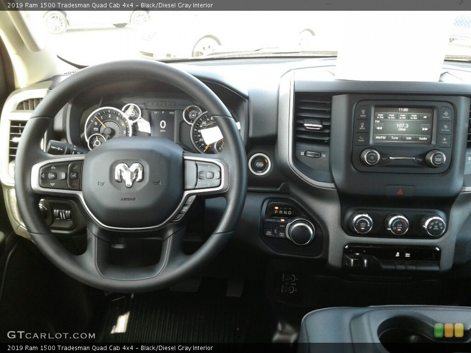 Black/Diesel Gray Interior Dashboard for the 2019 Ram 1500 Tradesman Quad Cab 4x4 #130042753