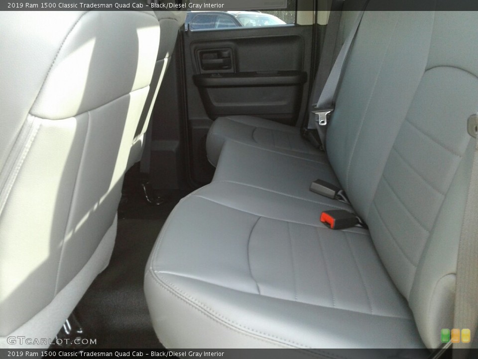 Black/Diesel Gray Interior Rear Seat for the 2019 Ram 1500 Classic Tradesman Quad Cab #130043230