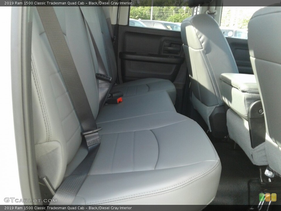 Black/Diesel Gray Interior Rear Seat for the 2019 Ram 1500 Classic Tradesman Quad Cab #130043254