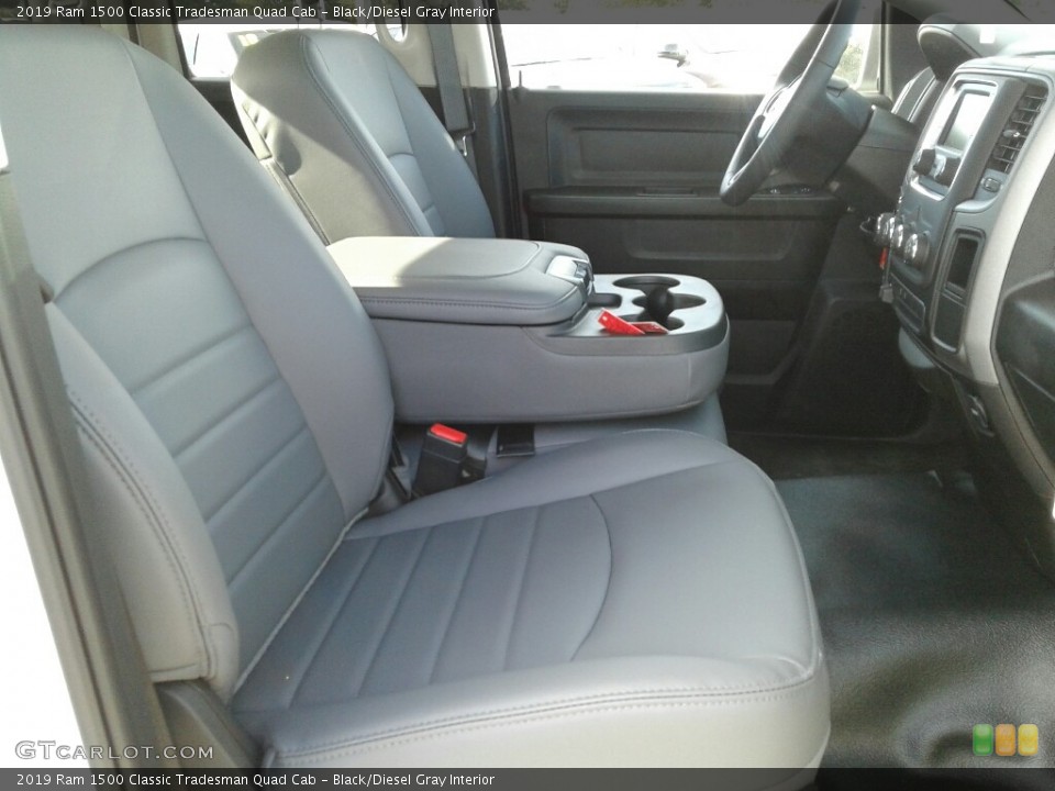 Black/Diesel Gray Interior Front Seat for the 2019 Ram 1500 Classic Tradesman Quad Cab #130043275