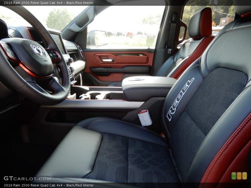Black/Red Interior Front Seat for the 2019 Ram 1500 Rebel Quad Cab 4x4 #130047364