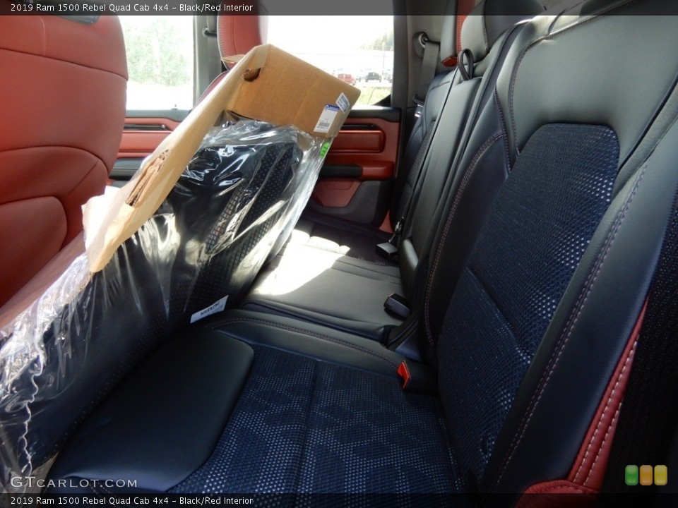 Black/Red Interior Rear Seat for the 2019 Ram 1500 Rebel Quad Cab 4x4 #130047370