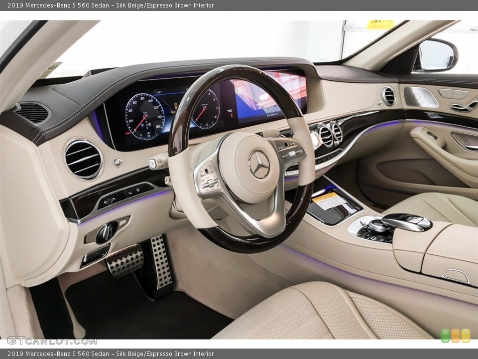Silk Beige/Espresso Brown Interior Dashboard for the 2019 Mercedes-Benz S 560 Sedan #130050065