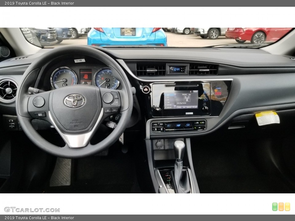 Black Interior Dashboard for the 2019 Toyota Corolla LE #130051223