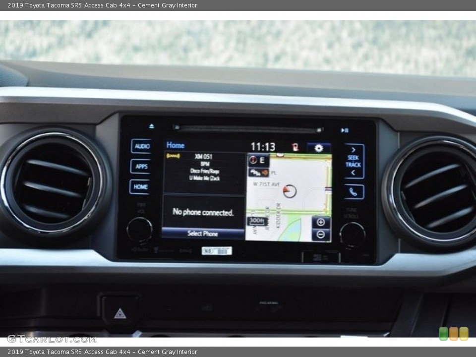 Cement Gray Interior Navigation for the 2019 Toyota Tacoma SR5 Access Cab 4x4 #130061870