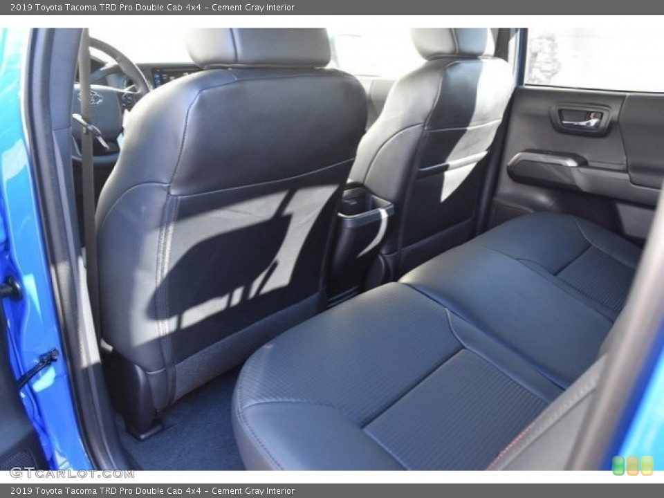 Cement Gray Interior Rear Seat for the 2019 Toyota Tacoma TRD Pro Double Cab 4x4 #130062449