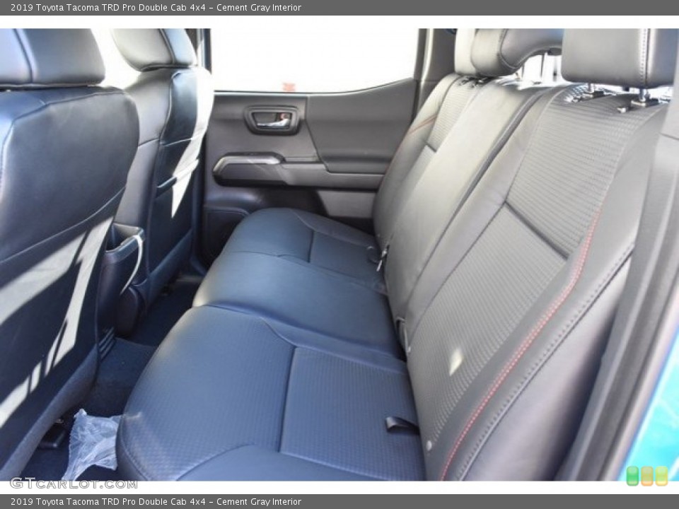 Cement Gray Interior Rear Seat for the 2019 Toyota Tacoma TRD Pro Double Cab 4x4 #130062457
