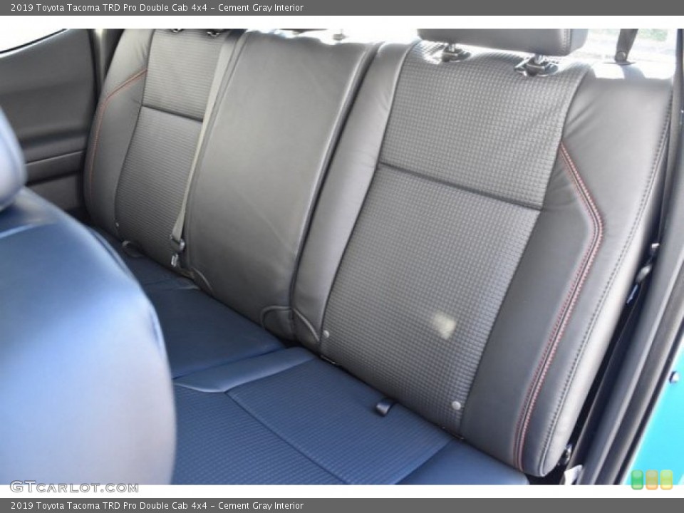 Cement Gray Interior Rear Seat for the 2019 Toyota Tacoma TRD Pro Double Cab 4x4 #130062473