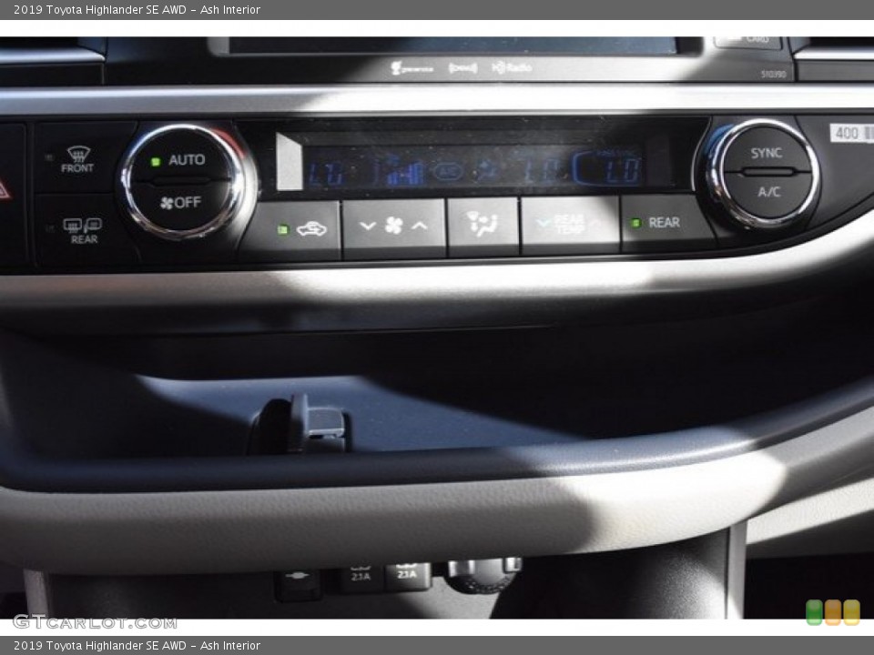 Ash Interior Controls for the 2019 Toyota Highlander SE AWD #130068734