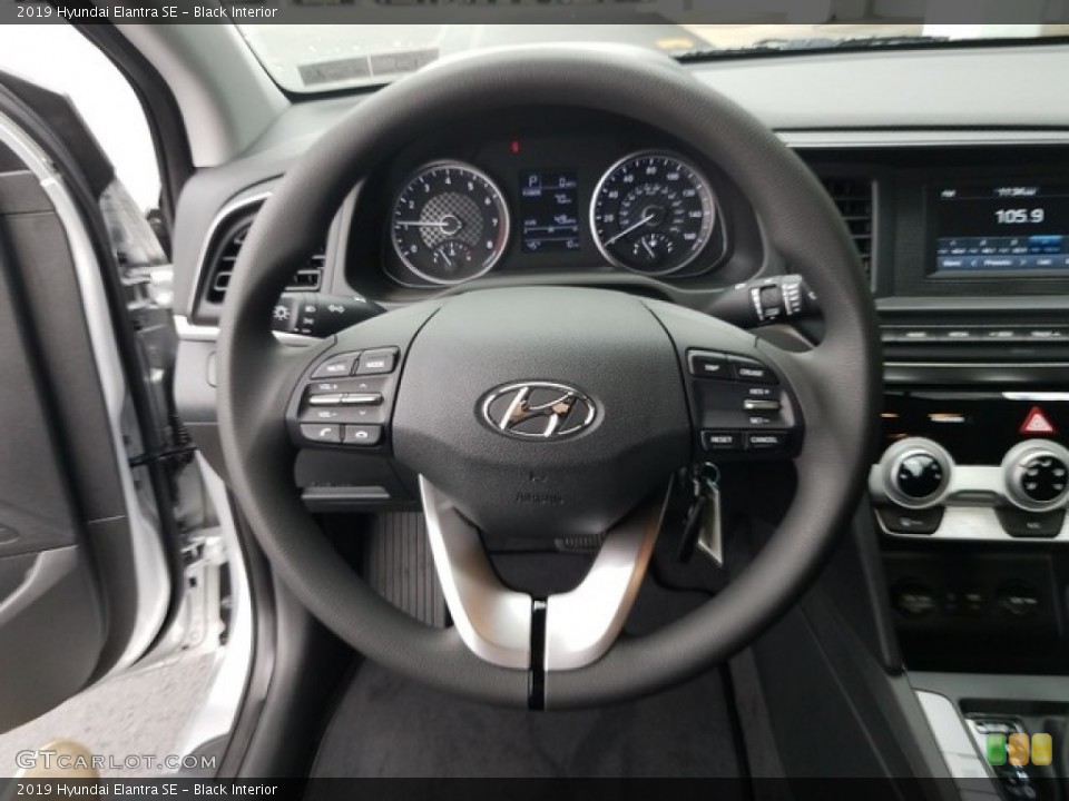 Black Interior Steering Wheel for the 2019 Hyundai Elantra SE #130074444