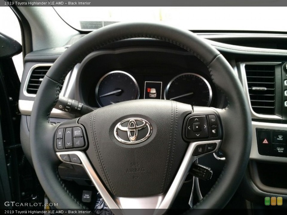 Black Interior Steering Wheel for the 2019 Toyota Highlander XLE AWD #130075902