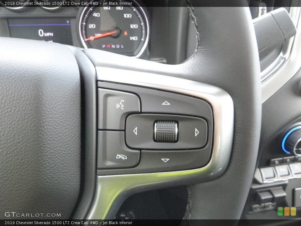 Jet Black Interior Steering Wheel for the 2019 Chevrolet Silverado 1500 LTZ Crew Cab 4WD #130076028