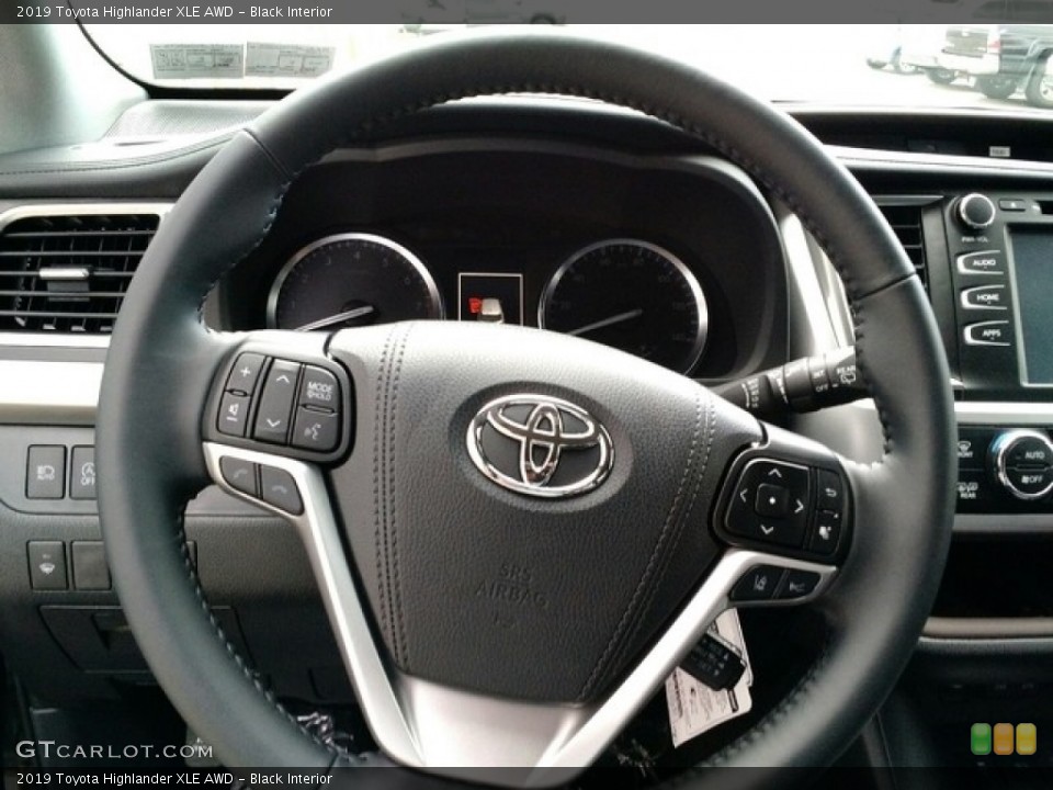 Black Interior Steering Wheel for the 2019 Toyota Highlander XLE AWD #130076517