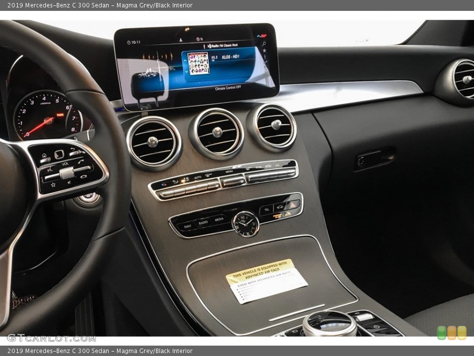 Magma Grey/Black Interior Controls for the 2019 Mercedes-Benz C 300 Sedan #130083009